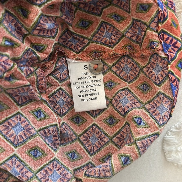 Dress forum sunny days romper geometric tassel button down small - Picture 8 of 10